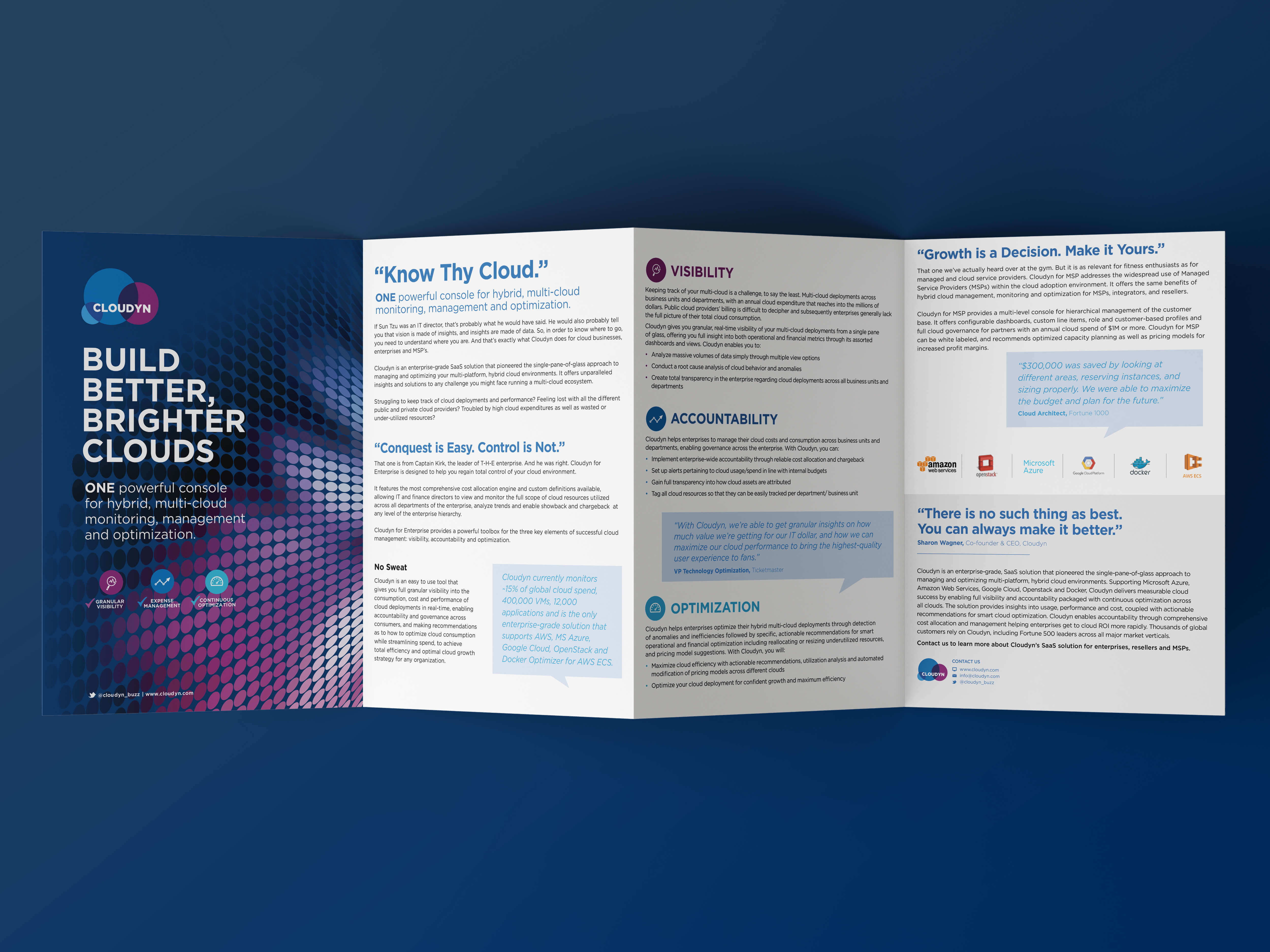 Cloudyn corporate brochure by Unleash.ltd